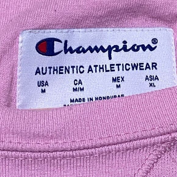 Champion Sweatshirt Size Medium Gray/Pink - Picture 5 of 7
